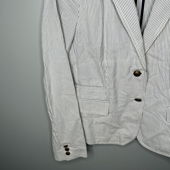 J. Crew Schoolboy Blazer Seersucker Nautical Stripe - Picture 5 of 12